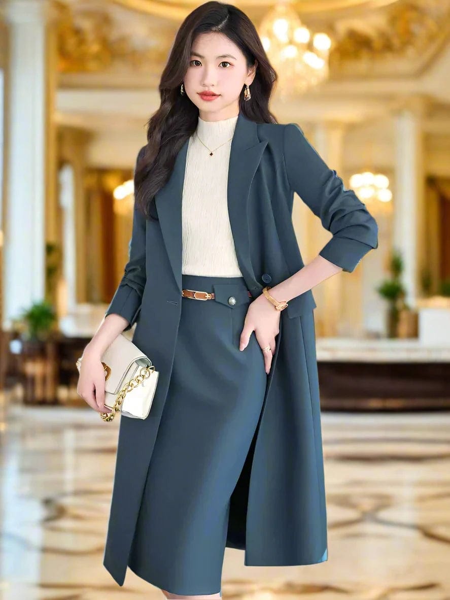 SPS - Women's Elegant Blazer Skirt Suit