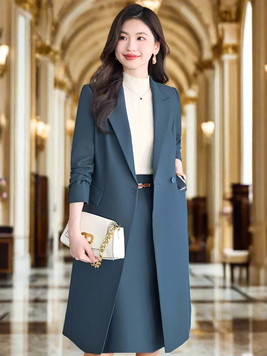 SPS - Women's Elegant Blazer Skirt Suit