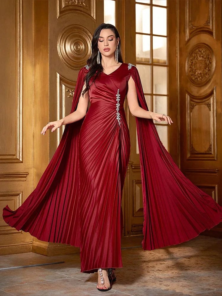 SPS - 2024 Dubai Diamonds Satin Abaya Gown