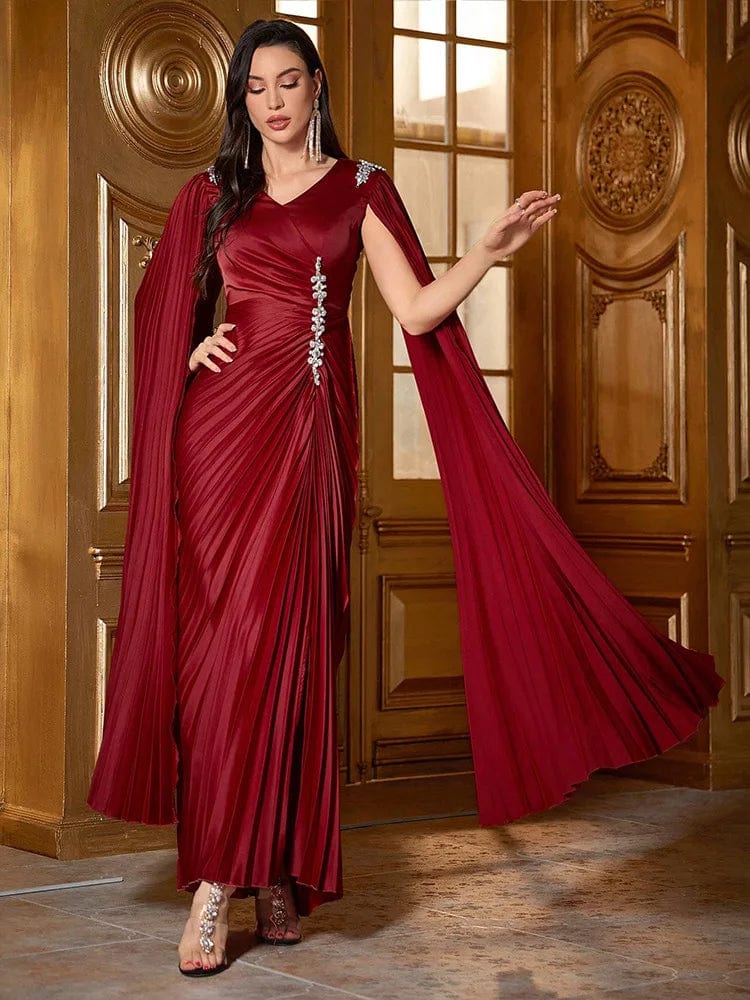 SPS - 2024 Dubai Diamonds Satin Abaya Gown