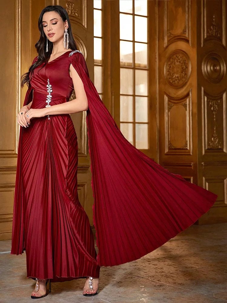 SPS - 2024 Dubai Diamonds Satin Abaya Gown