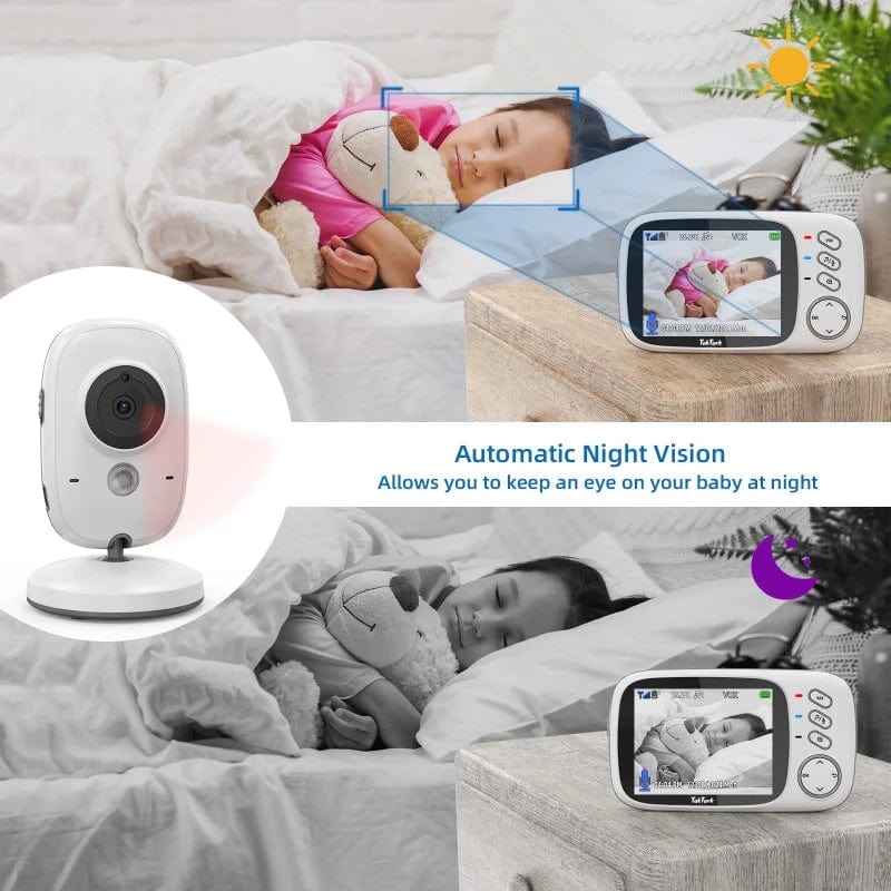 SPS - 3.2" Wireless Baby Monitor Night Vision, Lullabies & Intercom