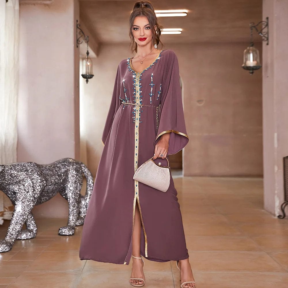 SPS - Sleeve Satin Abaya Kaftan