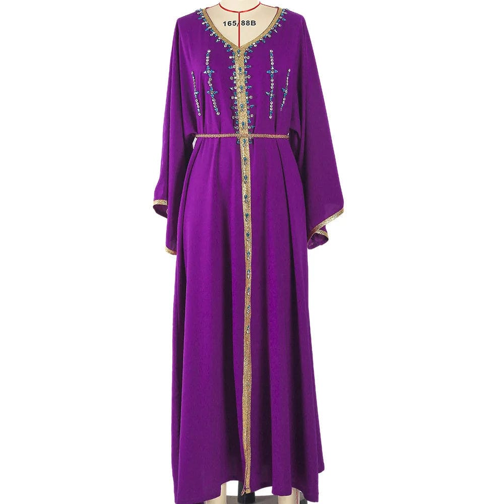 SPS - Sleeve Satin Abaya Kaftan