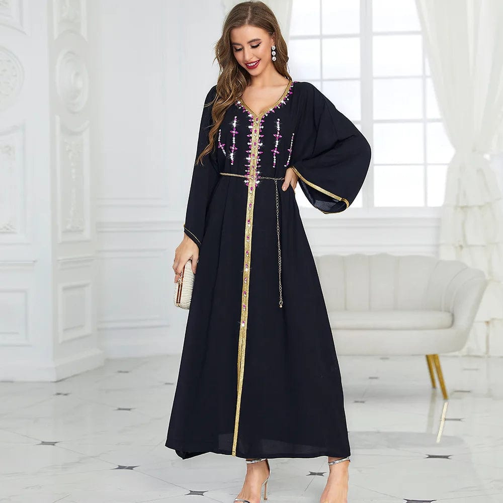 SPS - Sleeve Satin Abaya Kaftan