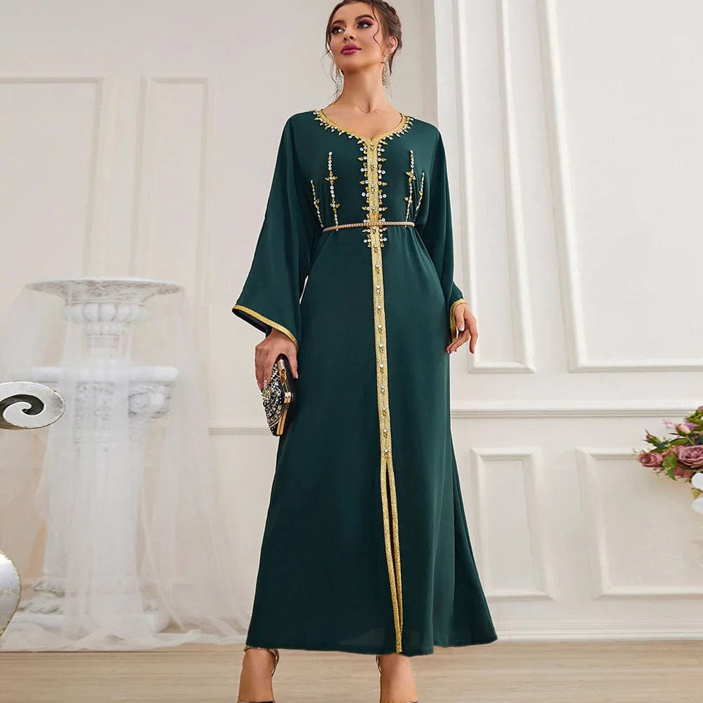 SPS - Sleeve Satin Abaya Kaftan