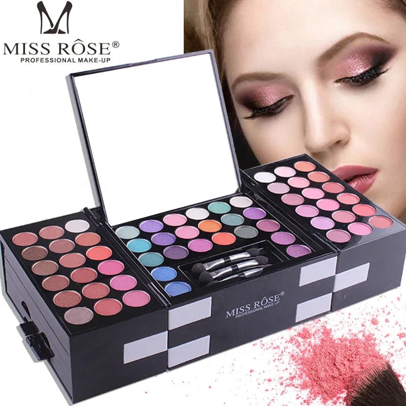 SPS - Miss Women Gifts All In One Makeup Kit Full Set Eyeshadow Lip Gloss Blush Lipstick Concealer Pigment Powder Brush Mirror Make Up