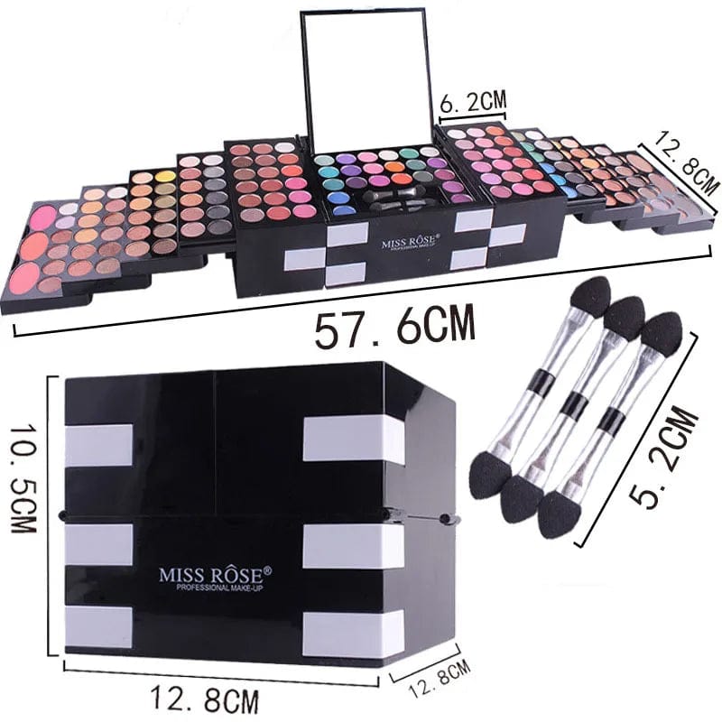 SPS - Miss Women Gifts All In One Makeup Kit Full Set Eyeshadow Lip Gloss Blush Lipstick Concealer Pigment Powder Brush Mirror Make Up