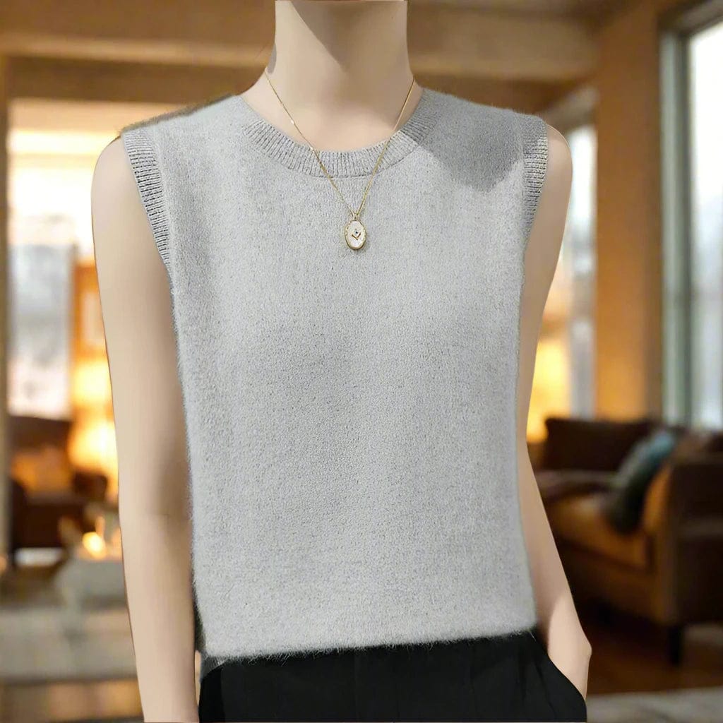 SPS - Round Neck Cashmere Sleeveless Pullover