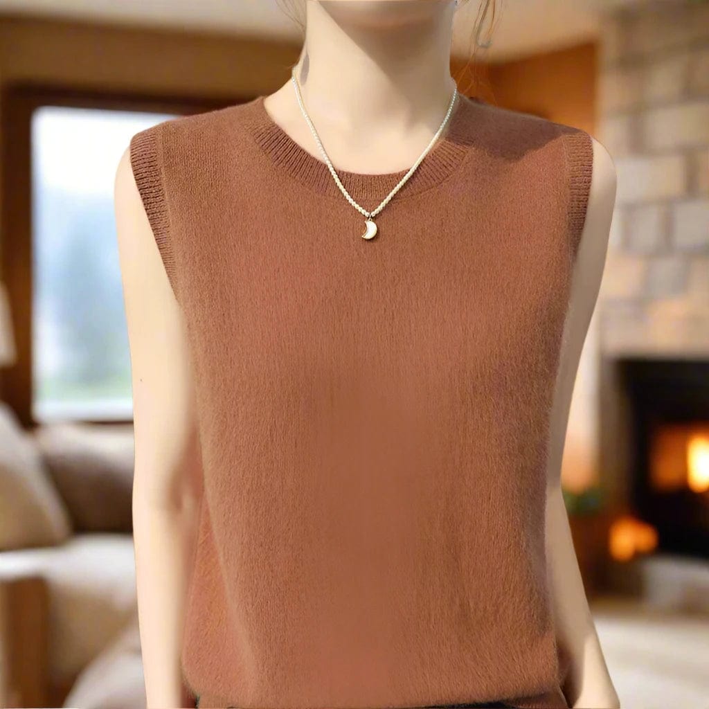 SPS - Round Neck Cashmere Sleeveless Pullover