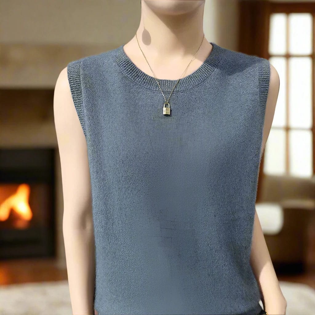 SPS - Round Neck Cashmere Sleeveless Pullover