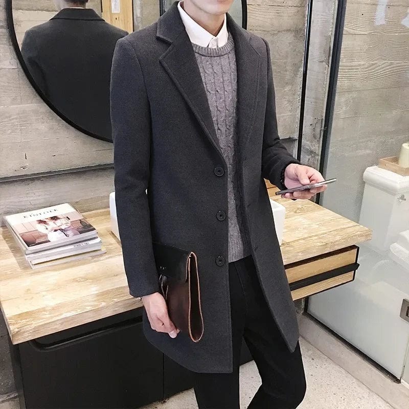 SPS - Slim Fit Wool Trench Coat