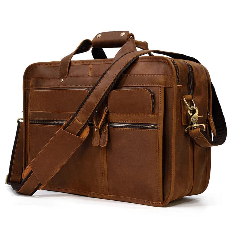 SPS - Genuine Leather Laptop Briefcase