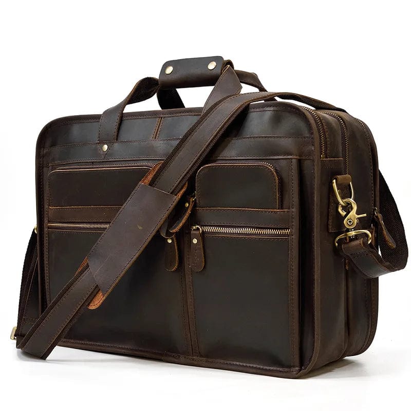 SPS - Genuine Leather Laptop Briefcase