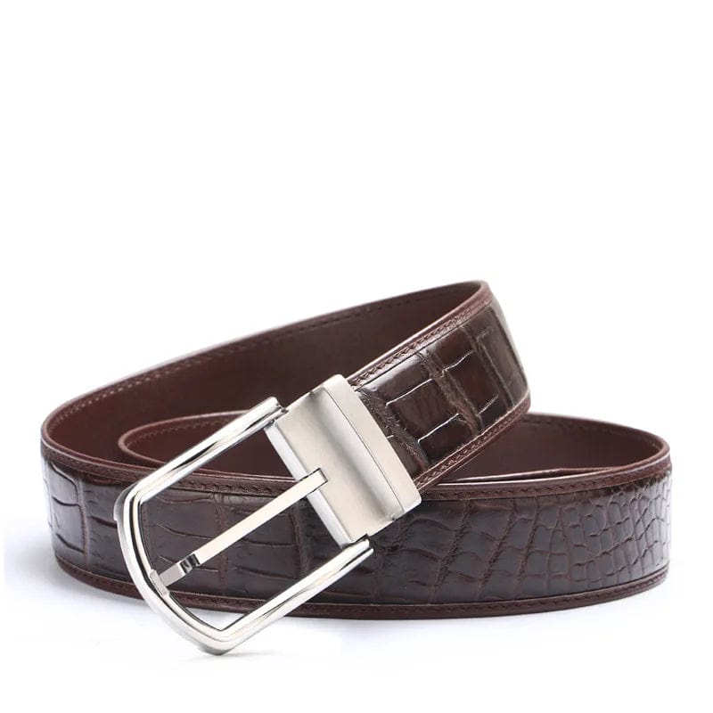 SPS - Crocodile Leather Gold Belt