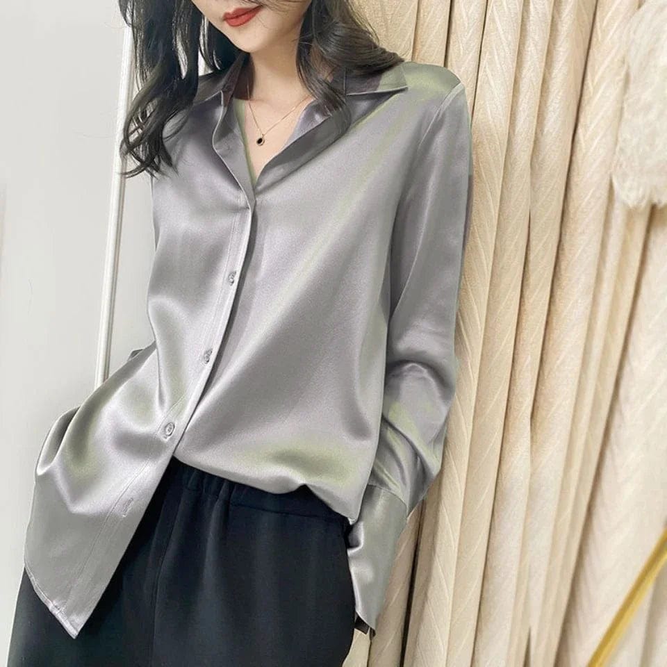 SPS - satin long-sleeved shirt