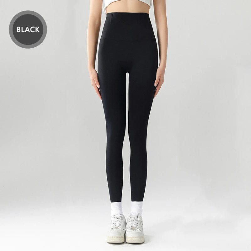 SPS - C.New S Autumn Winter High Waist Shark Leggings Women's Seamless Fleece Warm Leggings Thin Casual Slim Sports Fitness Leggings