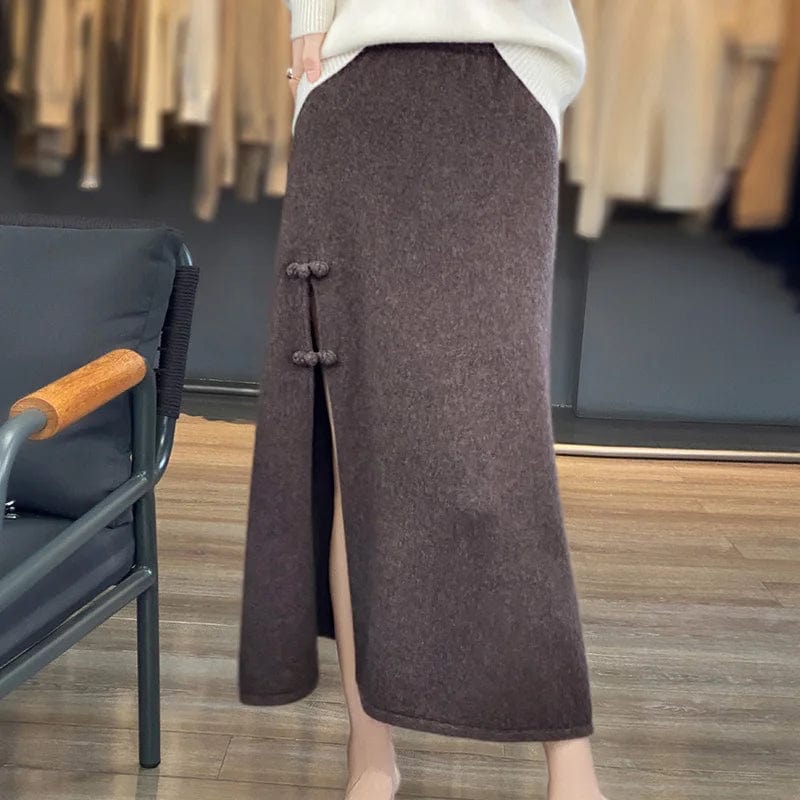 SPS - 100% Wool High-Waist Skirt