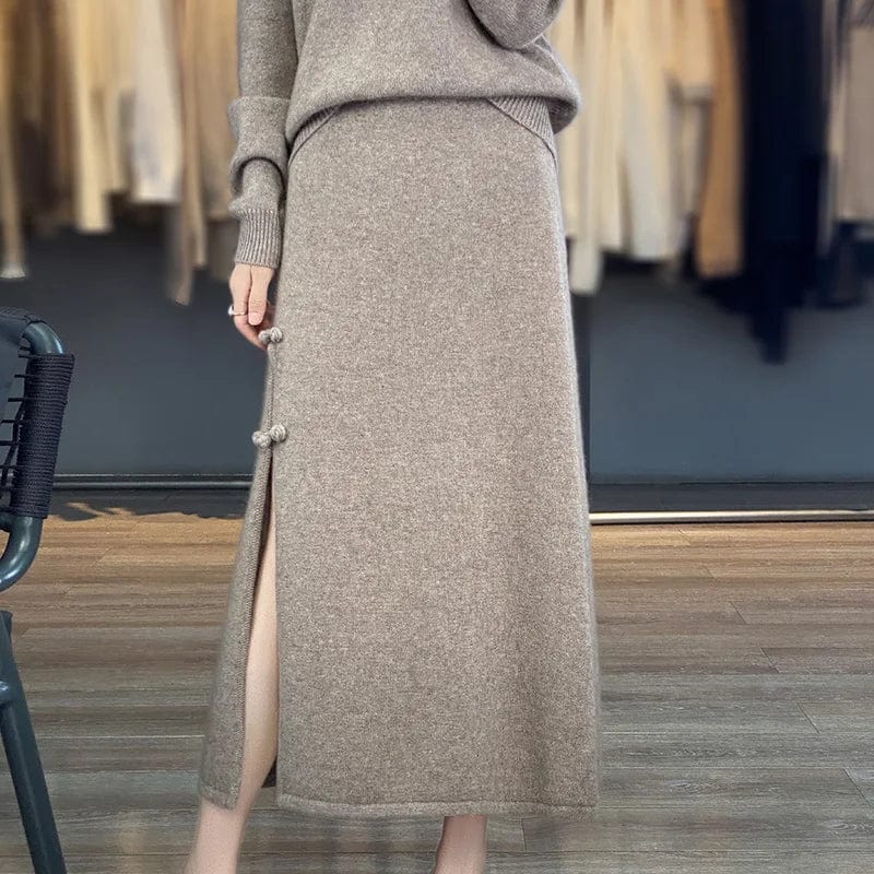 SPS - 100% Wool High-Waist Skirt