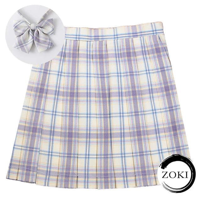 SPS - Plaid Pleated Mini Skirt