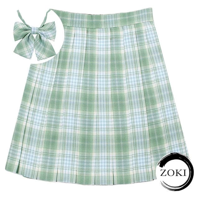 SPS - Plaid Pleated Mini Skirt