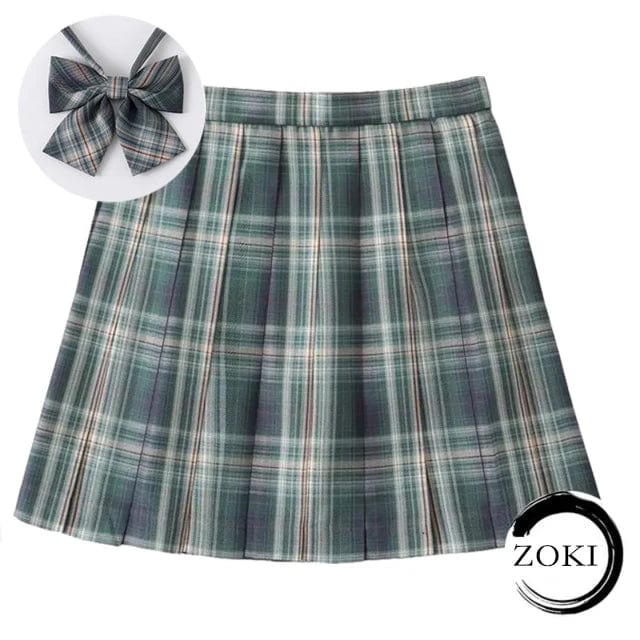 SPS - Plaid Pleated Mini Skirt