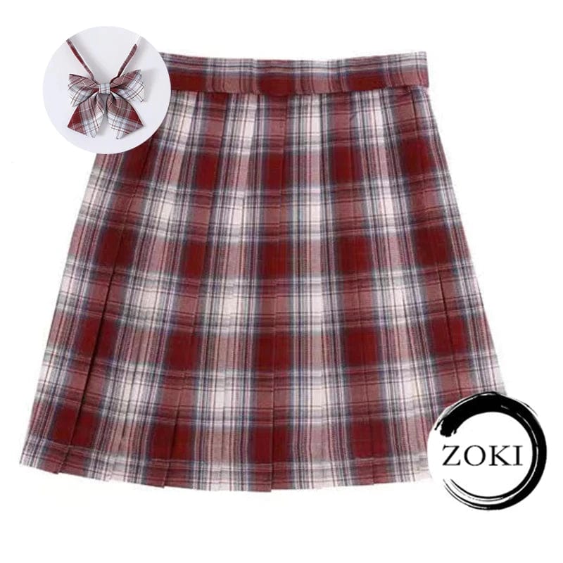 SPS - Plaid Pleated Mini Skirt