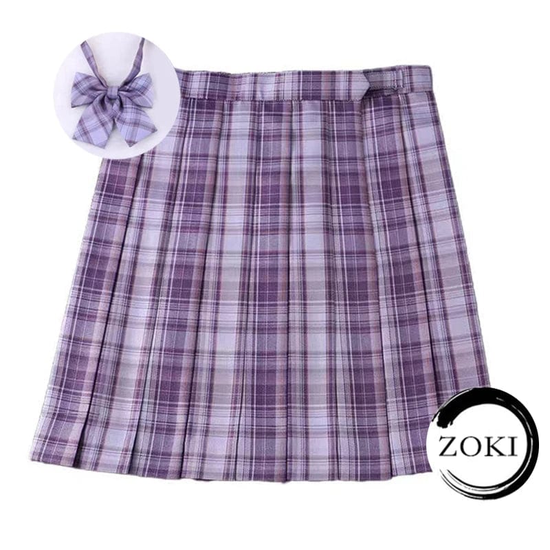 SPS - Plaid Pleated Mini Skirt