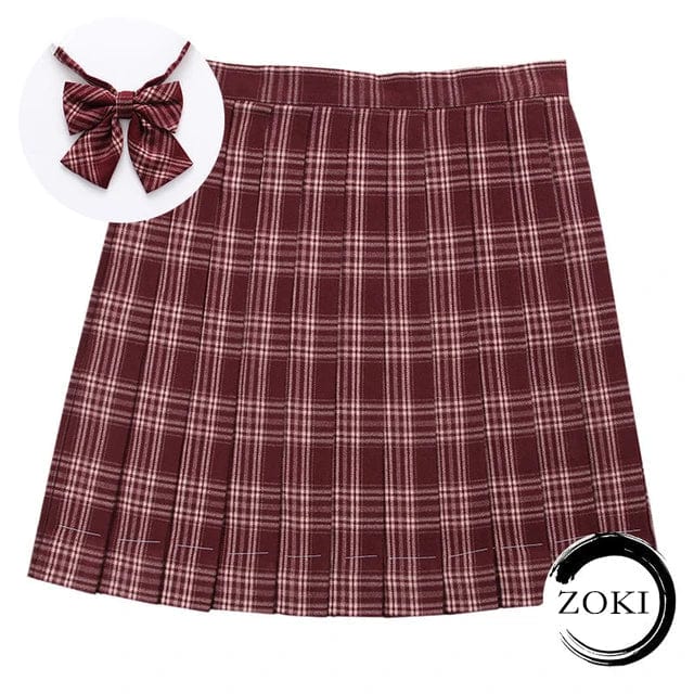 SPS - Plaid Pleated Mini Skirt