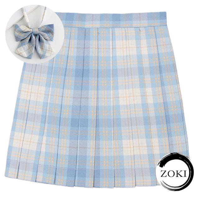 SPS - Plaid Pleated Mini Skirt