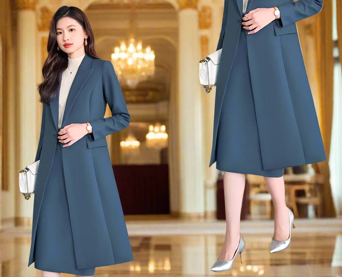 SPS - Women's Elegant Blazer Skirt Suit