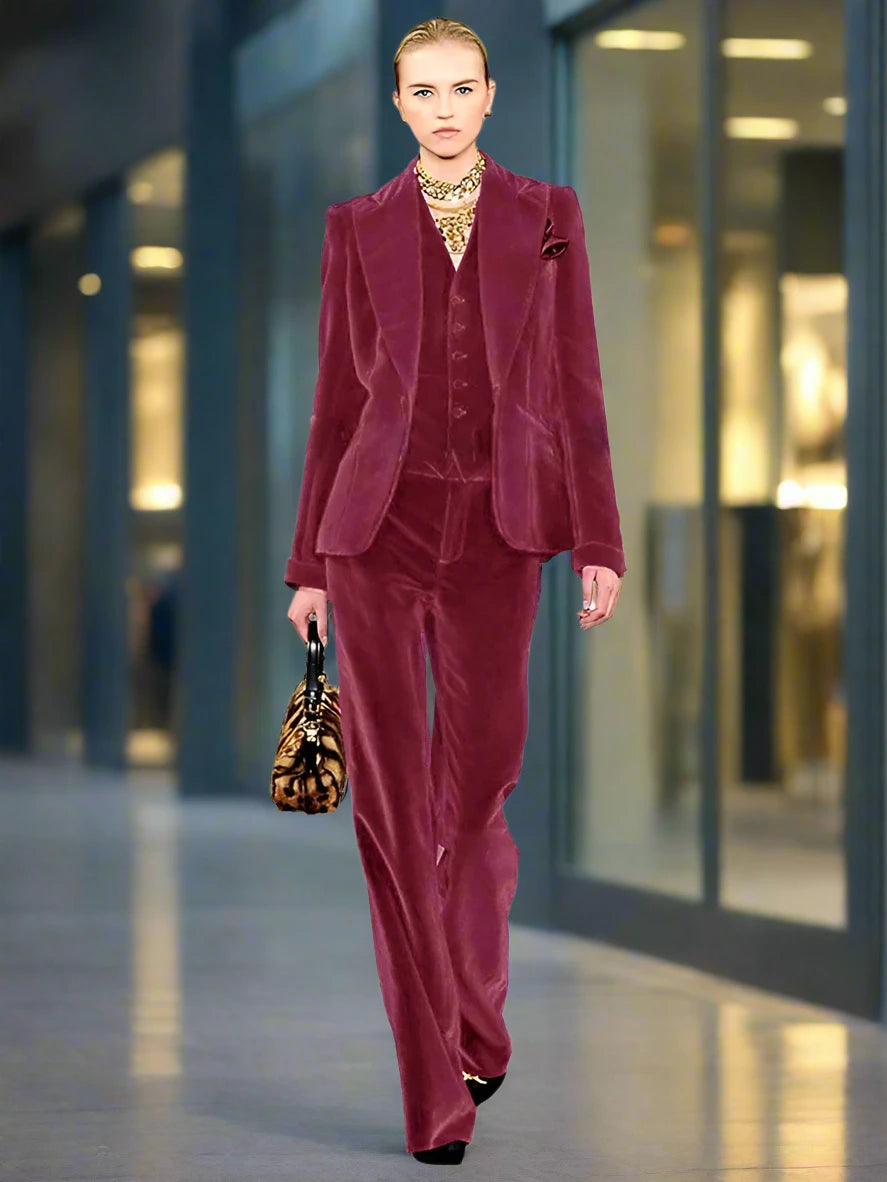 SPS - Velvet Women's 3-Piece Suit Set