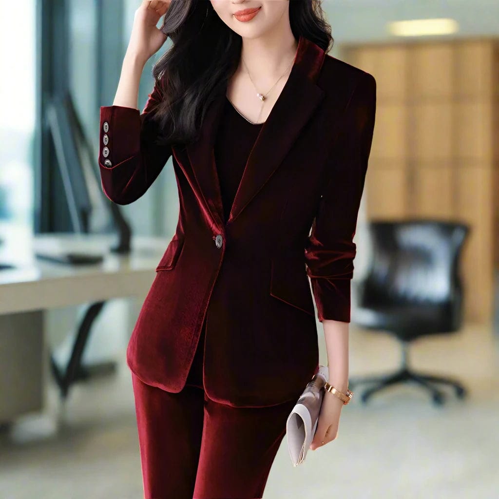 SPS - Velvet Formal Business Suit for Women