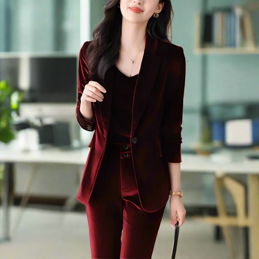 SPS - Velvet Formal Business Suit for Women