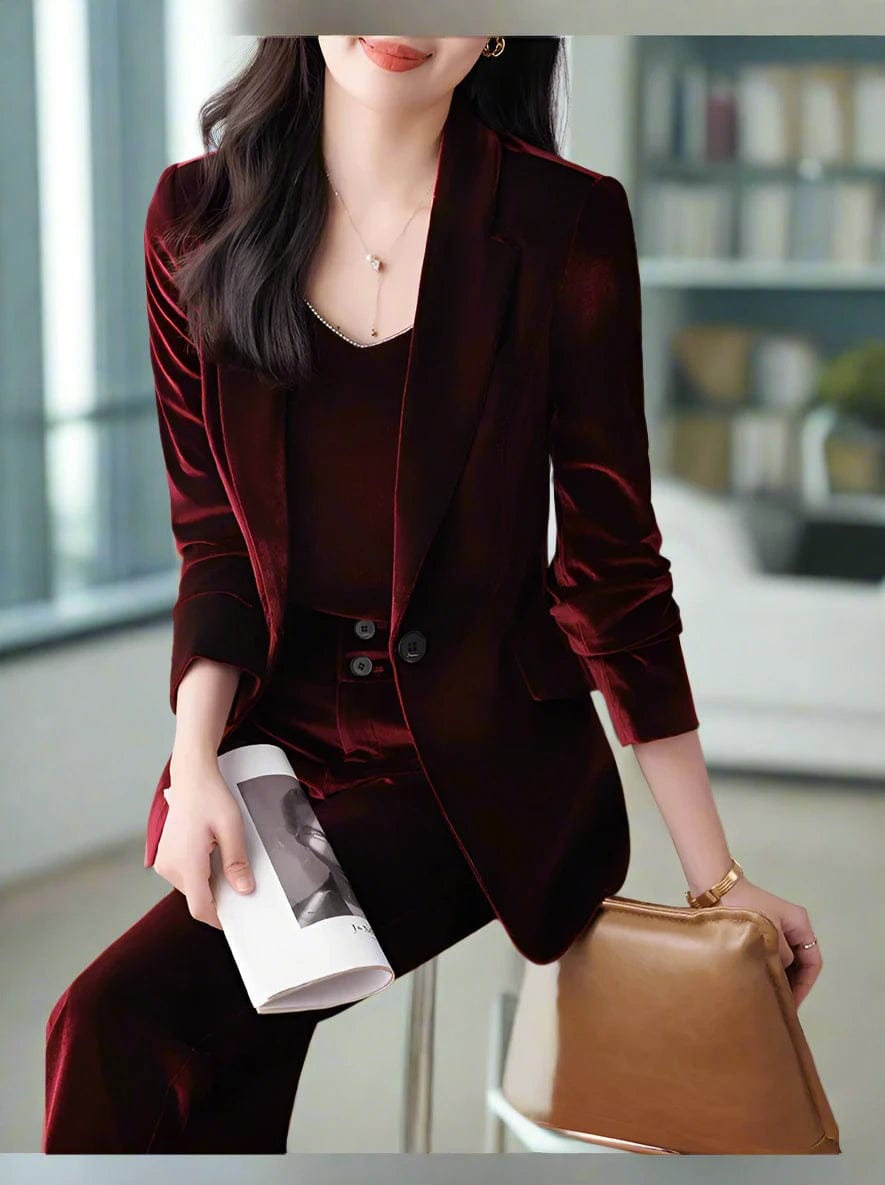 SPS - Velvet Formal Business Suit for Women