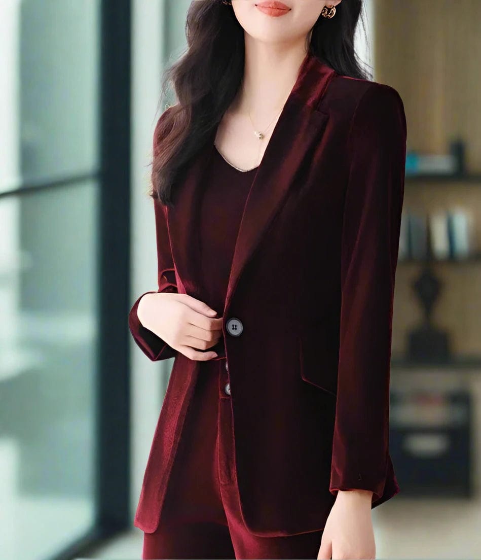 SPS - Velvet Formal Business Suit for Women