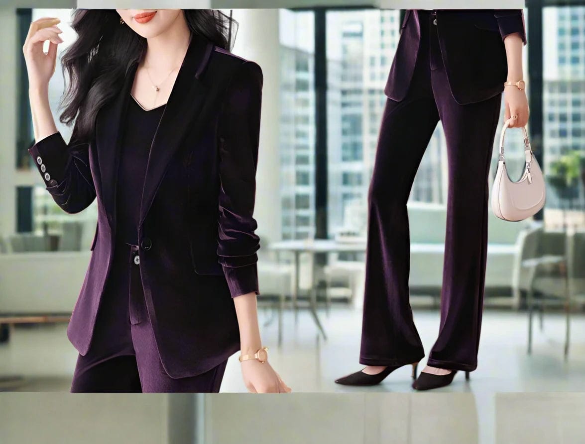 SPS - Velvet Formal Business Suit for Women