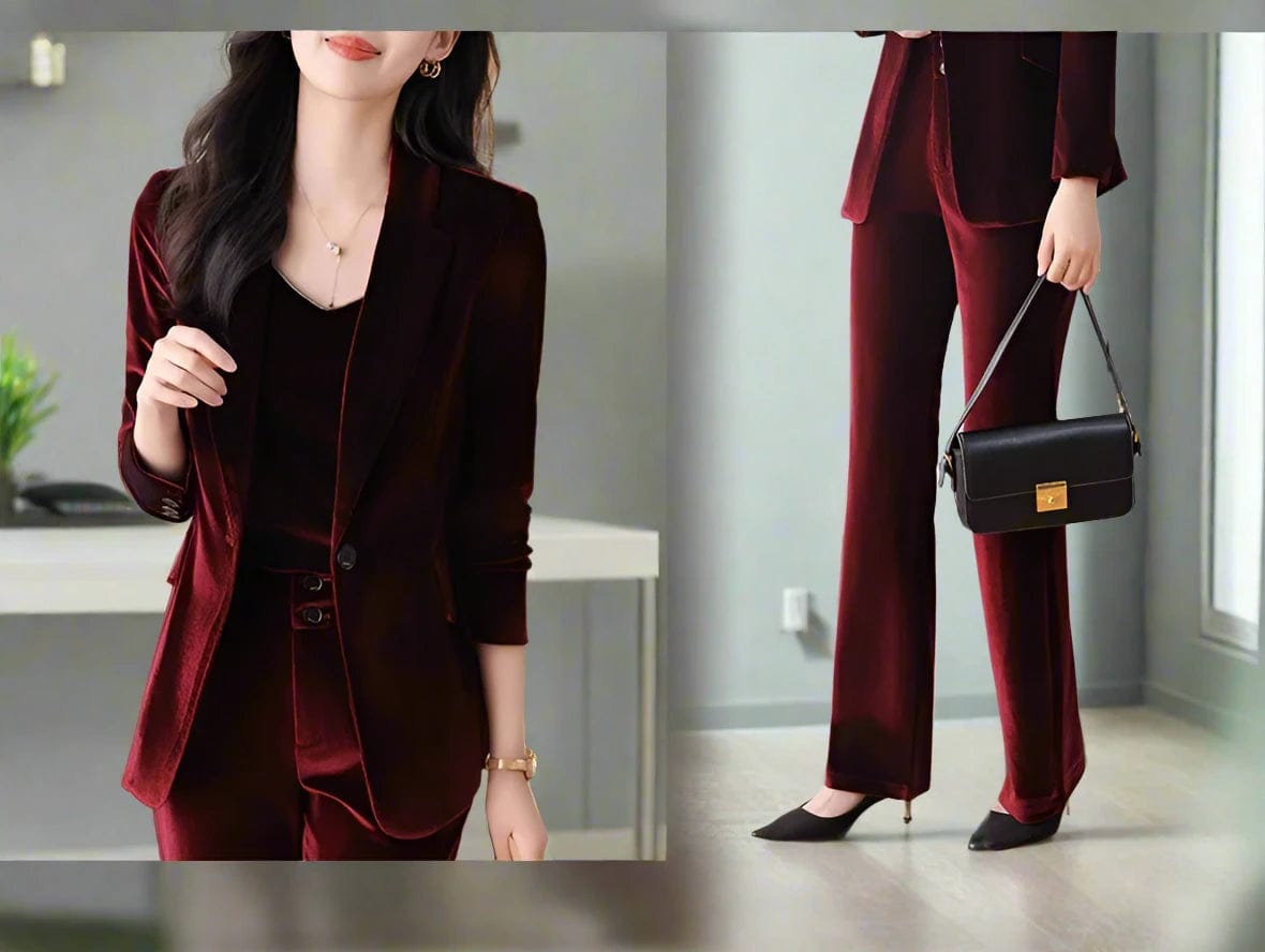 SPS - Velvet Formal Business Suit for Women