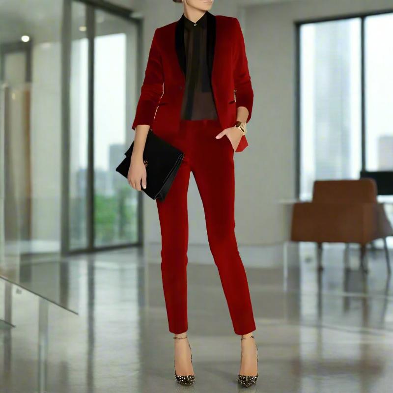 SPS - Velvet Slim Fit Pantsuit for Women