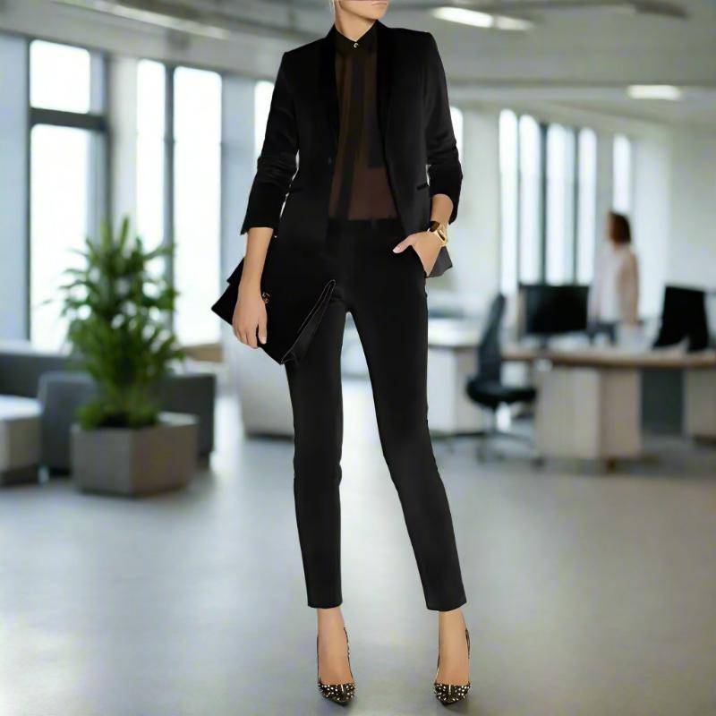 SPS - Velvet Slim Fit Pantsuit for Women