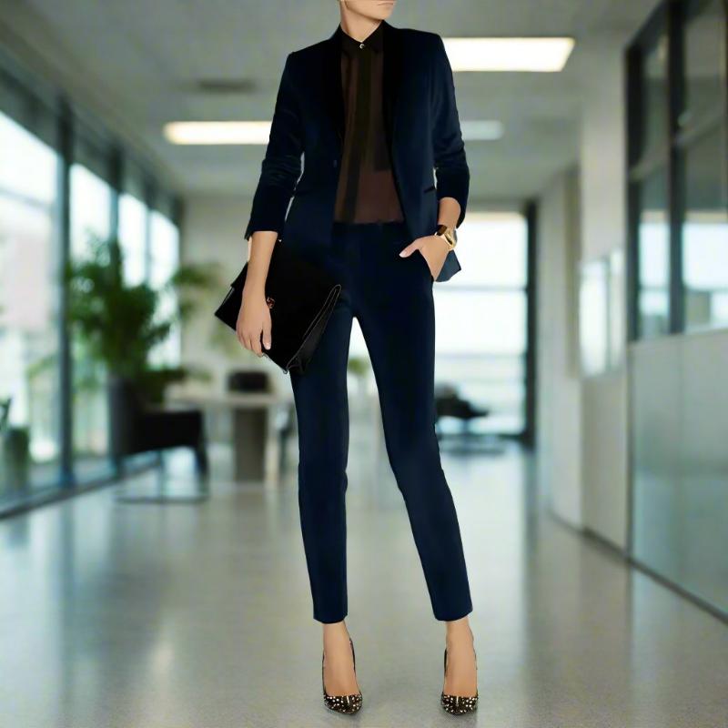 SPS - Velvet Slim Fit Pantsuit for Women