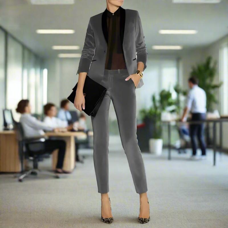 SPS - Velvet Slim Fit Pantsuit for Women