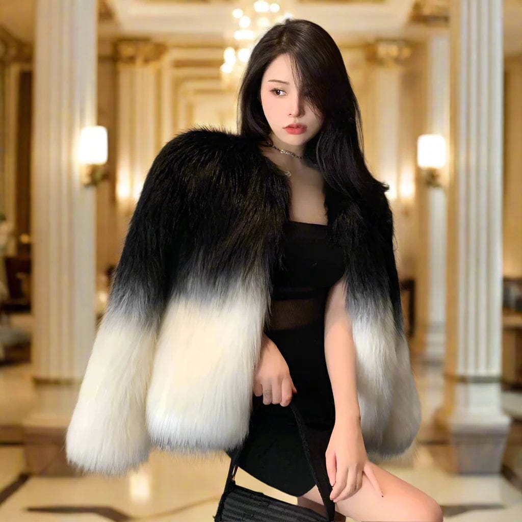 SPS - Gradual Color Faux Fur Coat