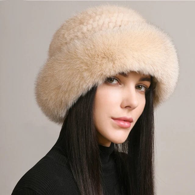 SPS - Genuine Mink Fur Knit Hat