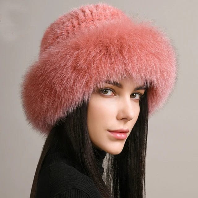 SPS - Genuine Mink Fur Knit Hat