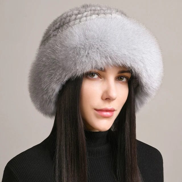 SPS - Genuine Mink Fur Knit Hat