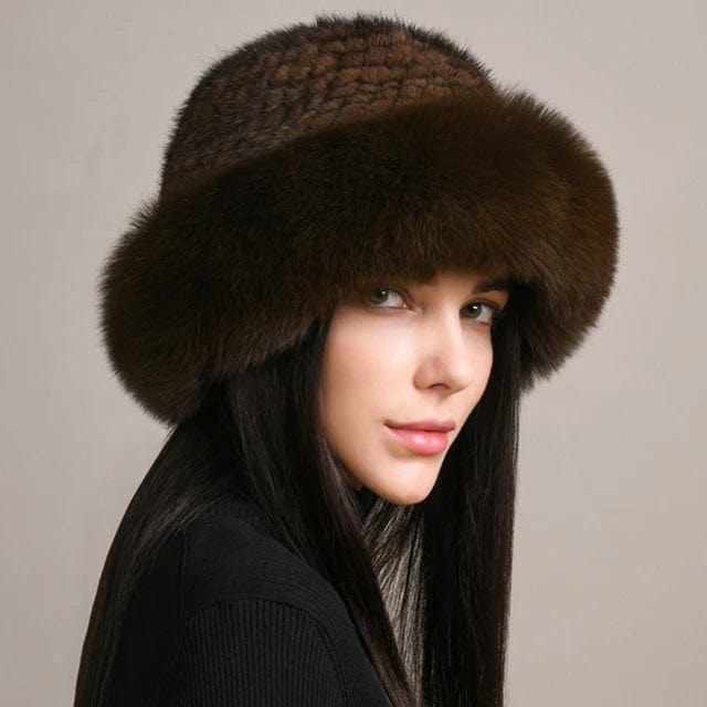 SPS - Genuine Mink Fur Knit Hat