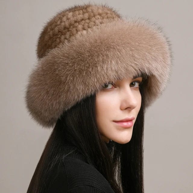 SPS - Genuine Mink Fur Knit Hat