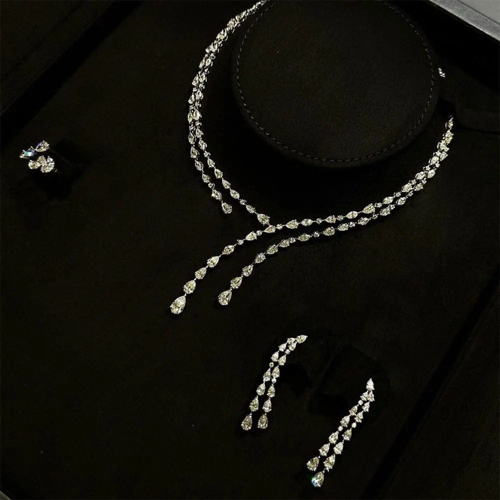 SPS - GODKI Luxury Geometric 4PCS UAE Jewelry Set For Women Wedding Party Zircon Indian African DUBAI Bridal Jewelry Set