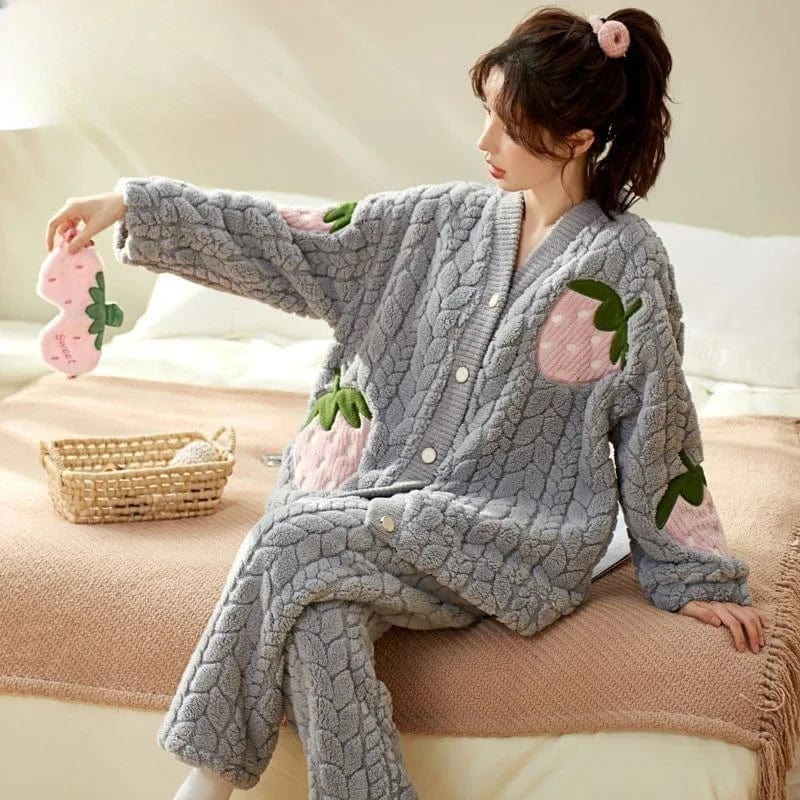 SPS - Coral Velvet Pajama Set